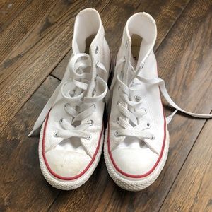 Kids high top converse size 2 white